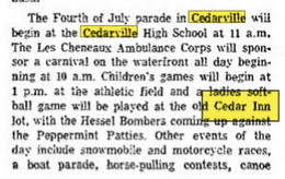 Cedar Inn - 1973 Article (newer photo)